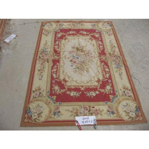 Free shipping 10K 4'x6' hand Knotted needlepoint woolen rug Area carpet,100% Wool & Handmade rug for home decor