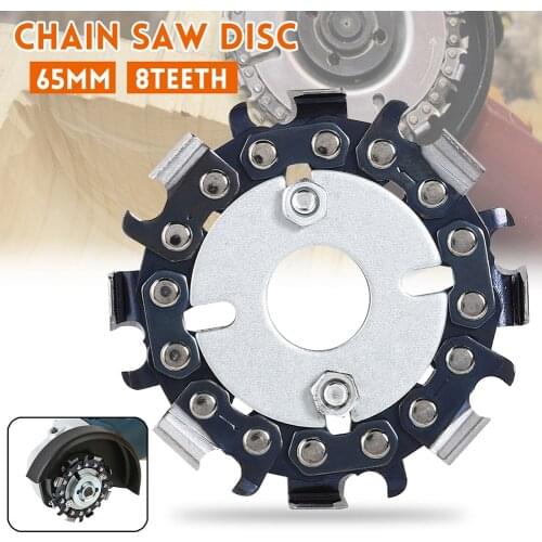 8 Tooth Woodworking Cutting Chainsaw Disc Wooden Carving Chain Saw Disc Saw Blade Chain Plate Angle Grinder Accessory