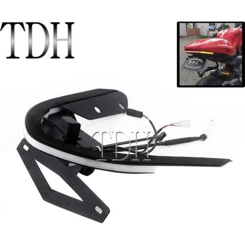 For Ducati Monster 821 1200/S 2014-2017 Motorcycle Rear Tail Tidy Fender Eliminator Kit W/ LED Brake Turn Signal Light Taillight