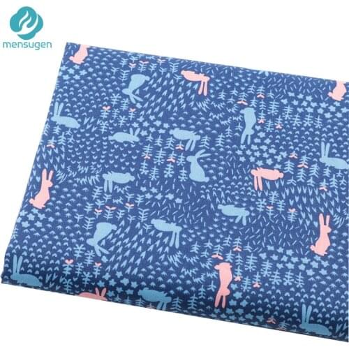 Rabbit Cartoon Cotton Fabrics for Sewing Girls Dresses Curtains Bed Sheet Blankets Sofa Cushion Cover DIY Sewing Cloth