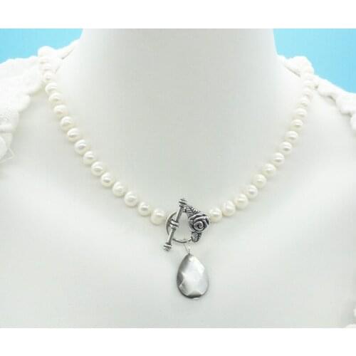 Exquisite! AAA 6MM natural white freshwater pearl necklace 18"