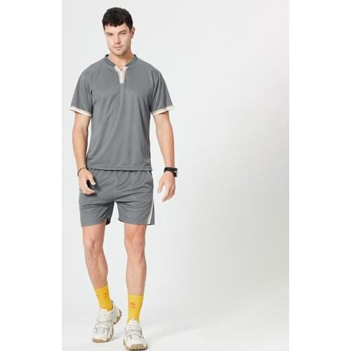 Summer Mens Campaign Short Two Piece Set Of Polyester Running Outdoors Leisure Fitness