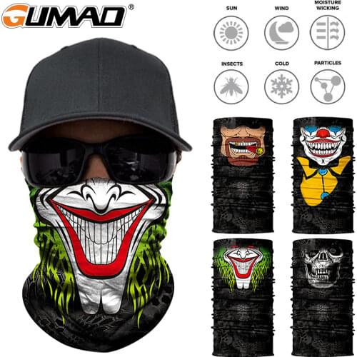 Summer Printed Seamless Bandana Neck Warmer Half Face Mask Hiking Ski Running Fishing Hunting Cycling Headband Scarf Men Women