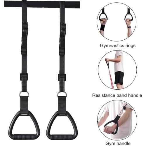Multifunction Gymnastic Rings Resistance Band Cable Machine Gym Handles for Core Workout Crossfit Abdominal Muscle Building