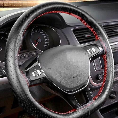 38cm Braid On Steering Wheel Car Steering Wheel Cover for Peugeot 206 Partner 301 508 5008 308 206 408 407 103 Car Styling