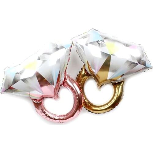 Wholesale 50pcs/lot big Diamond ring balloon happy birthday wedding party Helium Air Balloon Event Party Supplies decoration