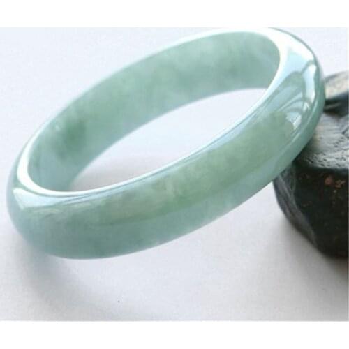 Genuine Natural Green Jade Bangle Bracelet Charm Fine Jewelry Accessories Hand-Carved Lucky Amulet Gifts for Women YBR582