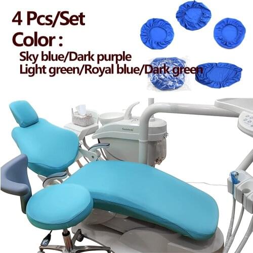 Orthdent 4 Pcs/Sit Dental Chair Cover Unit Cover Cloth Dentist Chair Protector Sleeves Washable Dentist Headrest Cushion