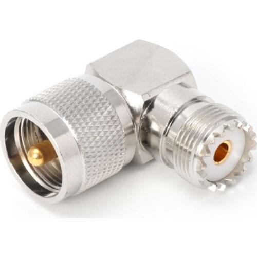 1PC UHF PL259 Male Plug To SO239 Female Jack Right Angle 90 Degree RF Adapter Connector wholesale