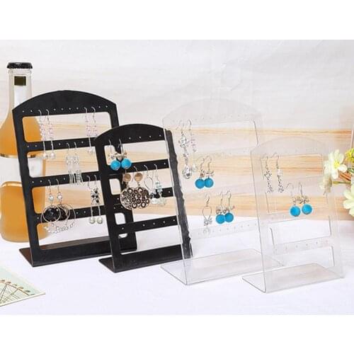 24/48 Holes Earrings Display Stand Holder Jewelry Show Rack Acrylic Organizer подставка для цепей хронение украшений Gifts