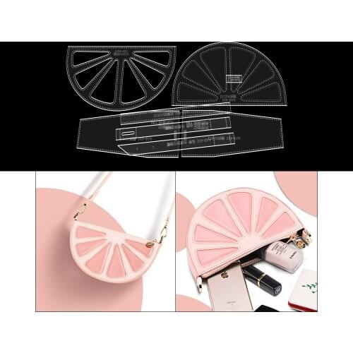 Semi-circle Bag Shoulder Messenger Bag Version Type Drawing Diy Handmade Leather Acrylic Template Special Design Pattern