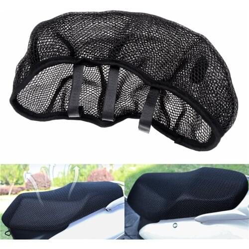 Universal Motorcycle 3D Seat Cushion Cover Net Heat Insulation Mesh Protector Anti-Slip S/M/L/XL/XXL/XXXL For Honda Kawasaki