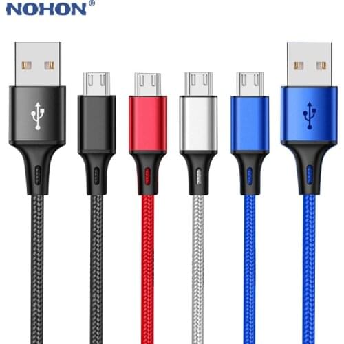 Data Micro USB Charge Cable For Samsung Galaxy S6 S7 Edge A3 A5 A7 J3 J5 J7 Nylon Fast Charging Android Origin Short Long Wire