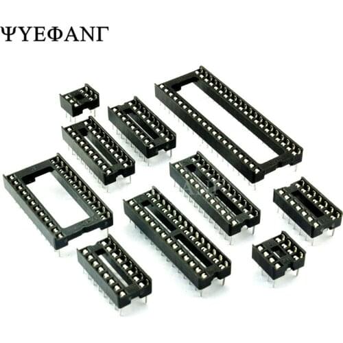 10PCS IC Sockets DIP6 DIP8 DIP14 DIP16 DIP18 DIP20 DIP28 DIP40 Pins Connector DIP Socket 6 8 14 16 18 20 24 28 40 Pin