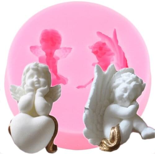 3D Angel Silicone Molds Baby Birthday Fondant Cake Decorating Tools Chocolate Gumpaste Moulds Resin Clay Soap Mould