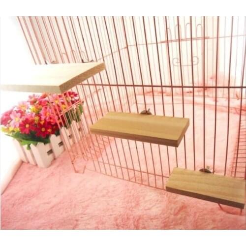 Wood Stand Platform Pet Bird Toys Parrot Rack Hamster Perches Paw Grinding Clean Cage Accessories for Gerbils Mice