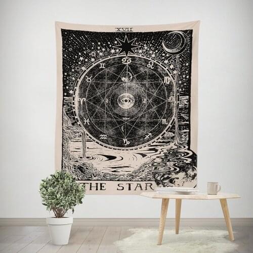 Home Decor myth Divination Tarot Mandala sun Wall hanging Tapestry fabric wall living room background mural Yoga beach mat tapiz