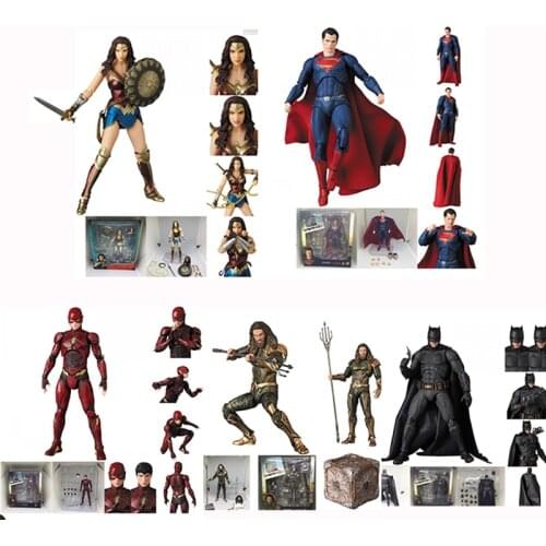 Mafex Aquaman Figure Flash Bruce Wayne Figure Super Hero Action Figures Toy Doll