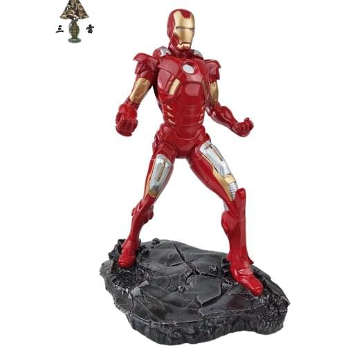 Marvel Avengers Infinity War Iron Man Mark 7 Resin Ironman Statue PVC Action Figures Toys 31cm