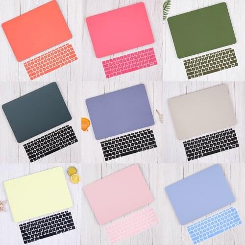 Cream Smooth Plastic Hard Shell Case Keyboard Cover Screen Protector For MacBook Air Pro Retina 11 12 13 15 16 inch 2020 A2338