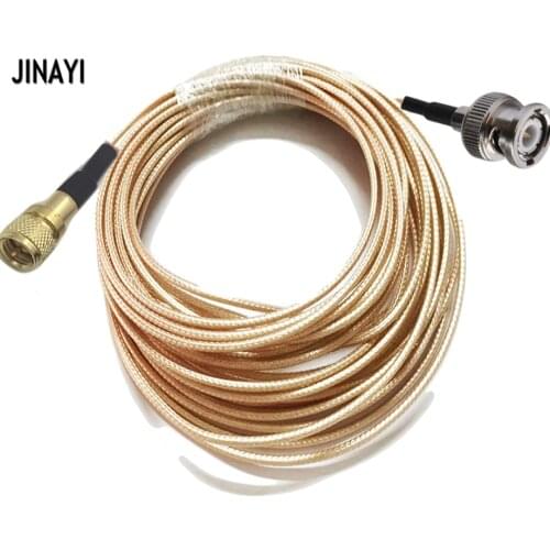 Microdot Compatible M5 male to BNC Male Connector 10-32 UNF Vibration Acceleration Sensor Test Pigtail RG316 Cable 1m 3m 5m 10m