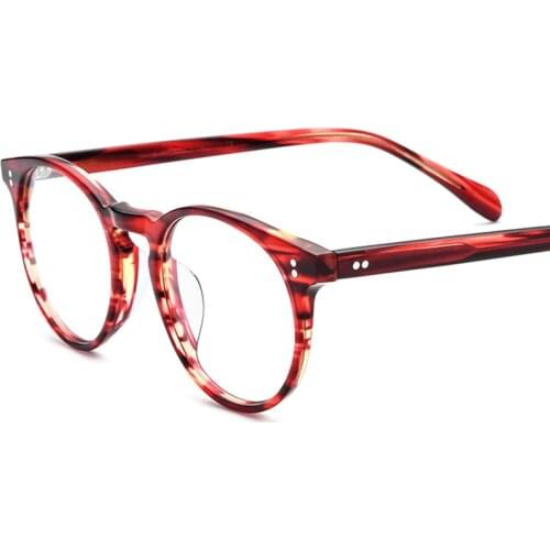 Men And Women Retro Small Round Glasses Frame Fashion High-Quality Plate Glasses Frame Myopia Prescription Glasses Frame 19113