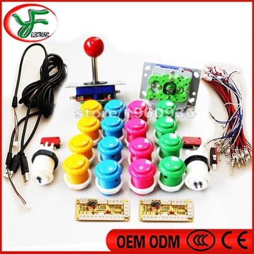 Zero delay USB encoder & Zippy style Long /short staff Arcade joystick & 28MM Push Button For jamma arcade diy kit