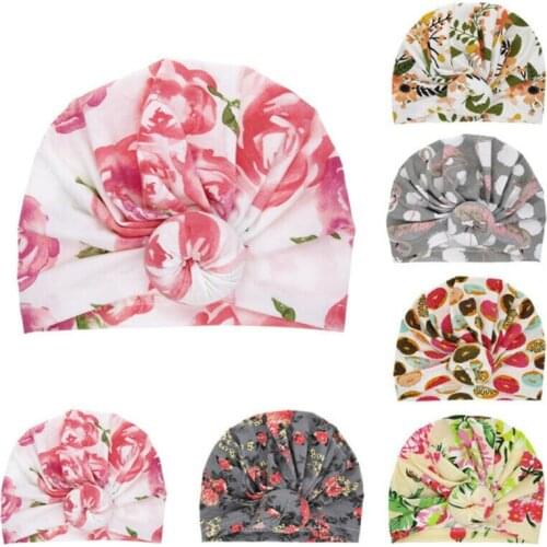 New Baby Turban Toddler Girl Cotton Blends Hat Lovely Kids Soft Hat Turban Infant Beanie Kid Soft Cap Boy Solid Knot Soft Wrap