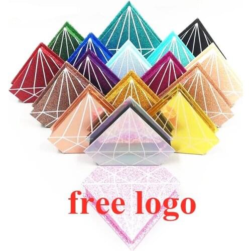 New wholesale false eyelashes packaging box fake 3d mink lashes boxes faux cils strip diamond magnetic case empty custom logo
