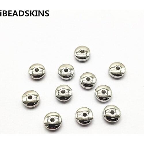 New arrival! 8x3.5mm 1000pcs CCB Rhodium color flywheel Shape beads for Earrings parts,hand Made Earrings Findings Jewelry DIY
