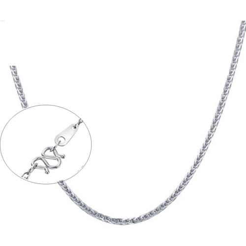 New Arrival Platinum Pt950 Chain Women Men Lucky Wheat Necklace 17inch 2.5-2.6g