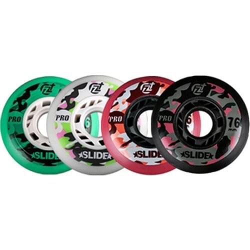 8 Pcs Original Freezy Camouflage Collection Skating 90A Wheels 76mm FZ Slide-Pro Roller Skates Wheel For SEBA FSK Street