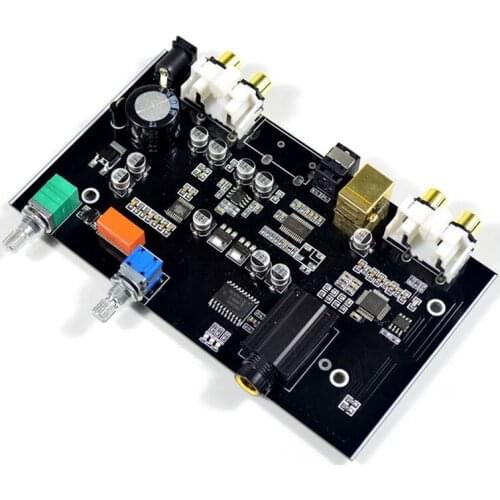 PCM5100 Fiber Optic USB Decoder Board Digital To Analog Converter 96KHZ for PC TV Amplifier
