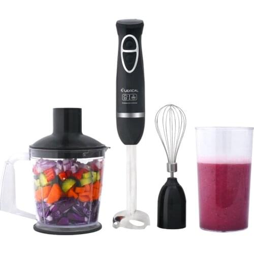 4-in-1 Stainless Steel 500W Immersion Hand Stick Blender Mixer Vegetable Meat Grinder 500ml Chopper Whisk 800ml Smoothie Cup
