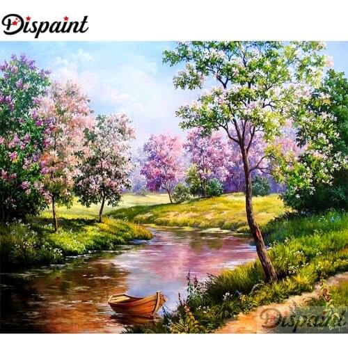 Dispaint Full Square/Round Drill 5D DIY Diamond Painting "Tree scenery flower" Embroidery Cross Stitch 5D Home Decor A11408