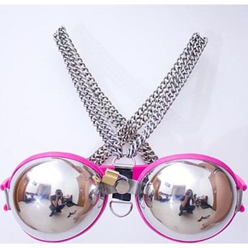 Stainless Steel Chastity Belt BDSM Stainless Bondage Belt Accessories Iron Bra Sex Straps Bondage Restraints SM Sex Position
