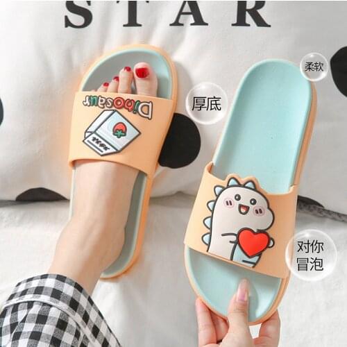 Slippers Female Home Indoor Home Cartoon Bathroom Antiskid Couple Home Slipper Man House Slippers Shoes Man Indoor Slippers
