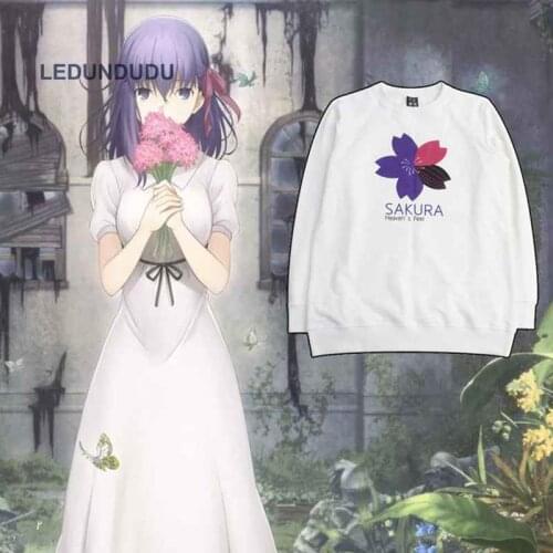 Fate Stay night Matou Sakura Cosplay Hoodies Tohsaka Rin Hoody Fashion Unisex Sweatshirts Anime Costumes Jacket Shirts