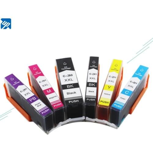 UP 6 Pack Compatible Ink Cartridge for Canon PIXMA TS8220 TS8120 TS9120 Printer PGI-280XXL PGI 280