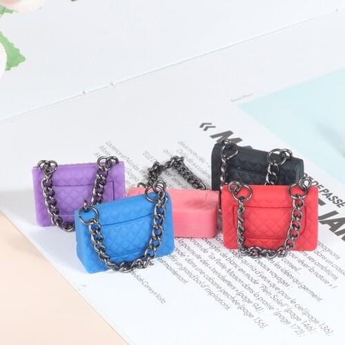 1 Pc Chain Pack Doll Bag Miniature Shopping Handbag Model for Doll House Decor