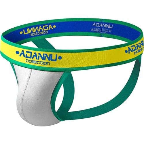 2020 ADANNU Brand male underwear men thongs sexy jockstrap cotton cueca tanga quick dry breathable sissy panties hombre gay