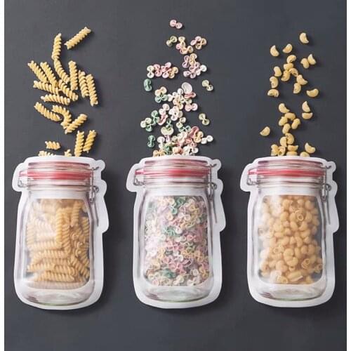 3 Pics creation daily family bottom design sealing bag repeated use