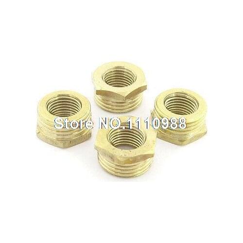 4 Pcs 1/2 PT to 1/4 PT Male/Female Thread Pipe Coupling Connectors Adapter