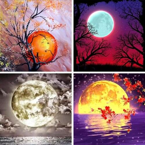 4 Pack Sun 5D DIY Diamond Painting Full Drill Rhinestone Embroidery Cross Stitch