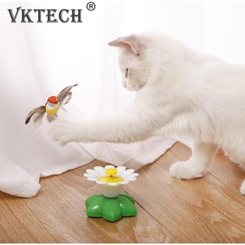 Automatic Bird Colorful Butterfly Teaser Cat Toy Pet Dog Trainning Random Color for Kitten Toy Supplies Accessories