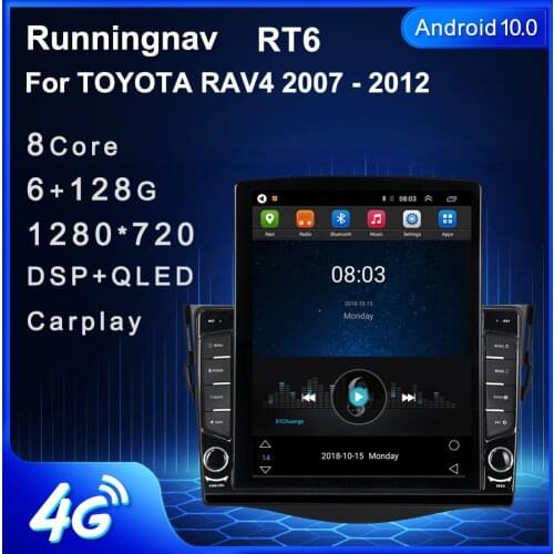 9.7" Android 10.1 For TOYOTA RAV4 2007 - 2012 RAVTesla Type Car Radio Multimedia Video Player Navigation GPS RDS