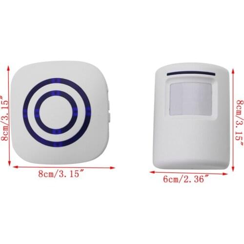 Wireless Infrared Motion Sensor Door Security Bell Alarm Chime EU/US Plug