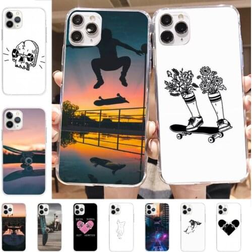 Yinuoda Sport skate board Phone Case for iPhone 8 7 6 6S Plus X 5S SE 2020 XR 11 12 mini pro XS MAX
