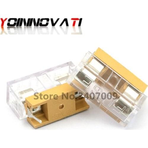 10pcs 5x20mm Fuse Holders 5X20 Insurance Tube Socket Fuse Holder For 5*20 Insurance