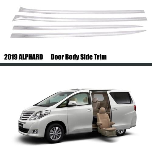 For Alphard/vellfire 2015-2019 Car Accessories 304 Stainless Steel Sliver Side Door Body Trim Car Body Kits